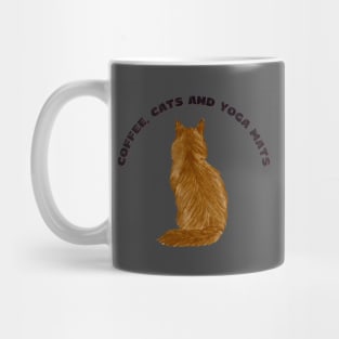 Coffee cats and yoga mats funny yoga and cat drawing Mug